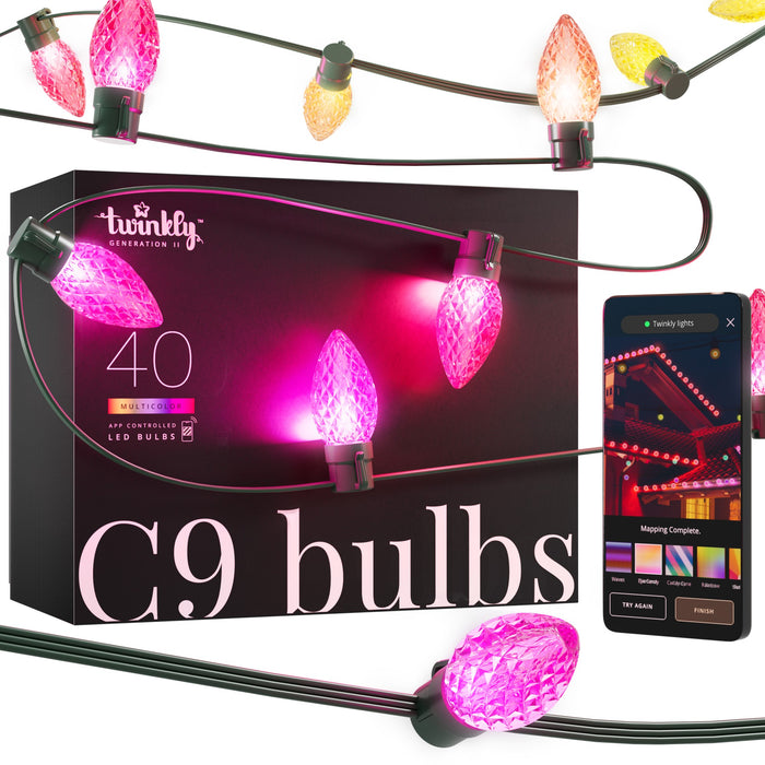 Twinkly LED fairy lights drops, RGB, IP44, app-controlled