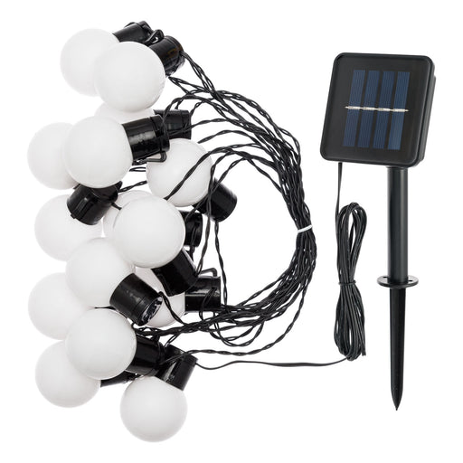 Lotti LED-Partylichterkette solar, 15 LED-Lampen, 6m, IP44, Warmweiß 40998