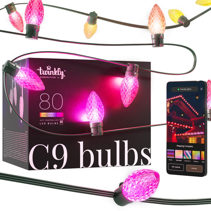 Twinkly LED fairy lights drops, RGB, IP44, app-controlled
