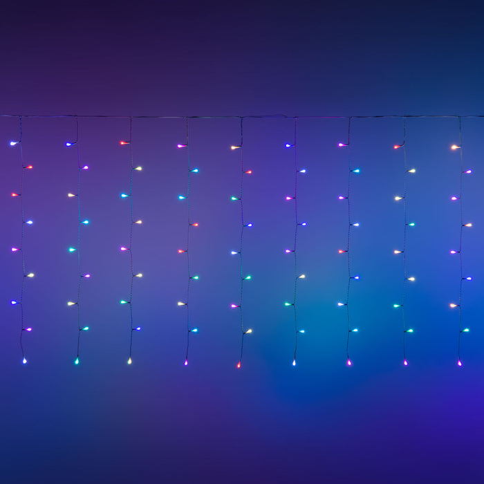 Rideau lumineux LED Lotti RGB, IP44, contrôlé par application