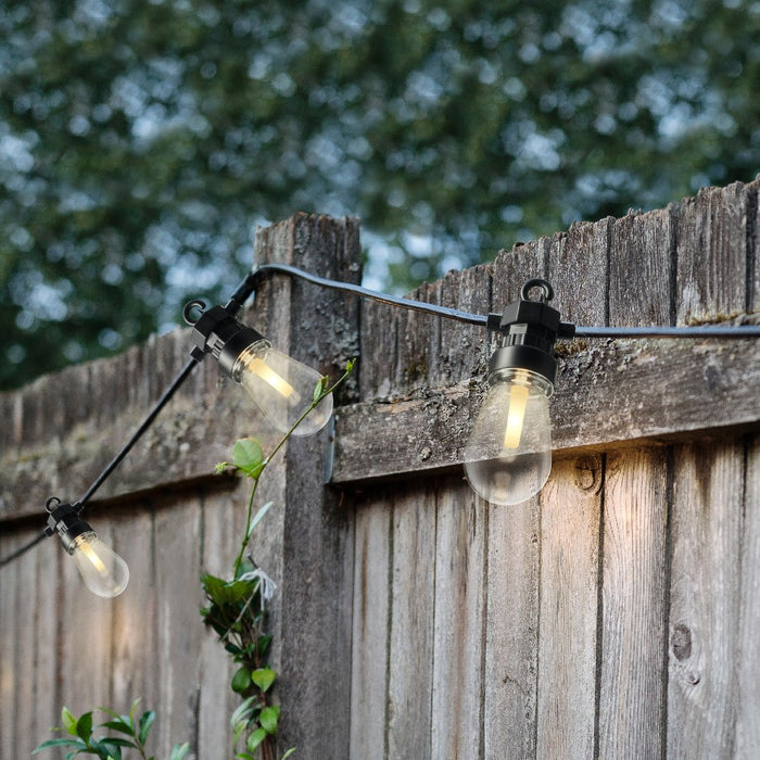 Guirlande lumineuse de fête à LED Lumineo, guirlande lumineuse pour jardin de bière, 20 lampes blanc chaud, 950 cm