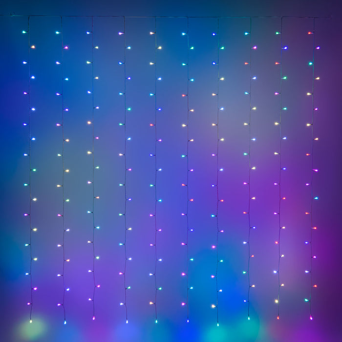 Rideau lumineux LED Lotti RGB, IP44, contrôlé par application