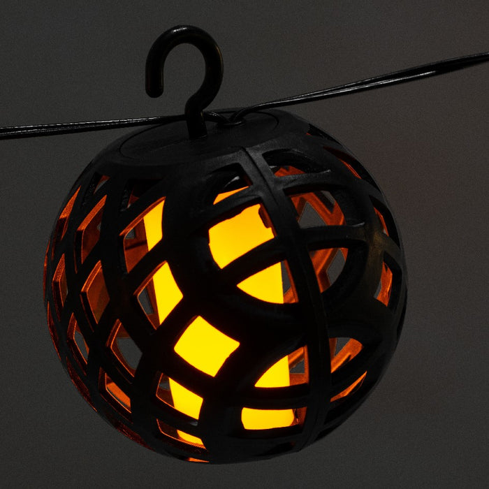 Guirlande lumineuse LED solaire Lumineo, 8 mini lanternes à effet scintillant, 175 cm, blanc chaud