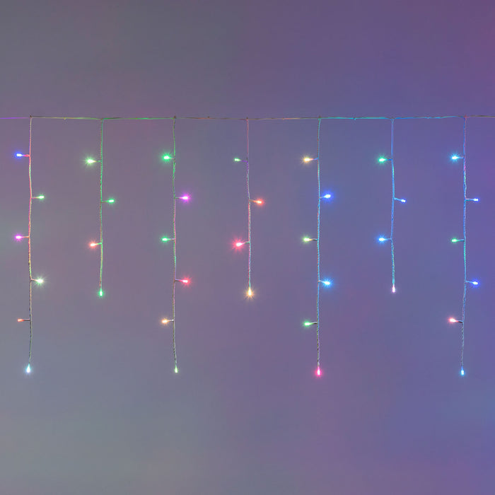 Lotti RGB LED fairy lights ice rain, 180 LEDs, 6m, IP44