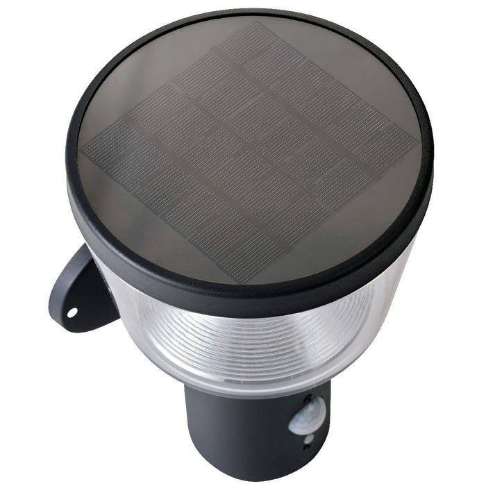 Lumineo solar powered LED wall light, 23cm, motion detector, stainless steel, anthracite