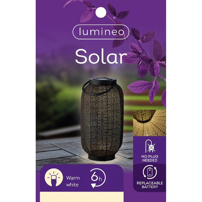 Lumineo Solar Powered LED Lantern, Metal