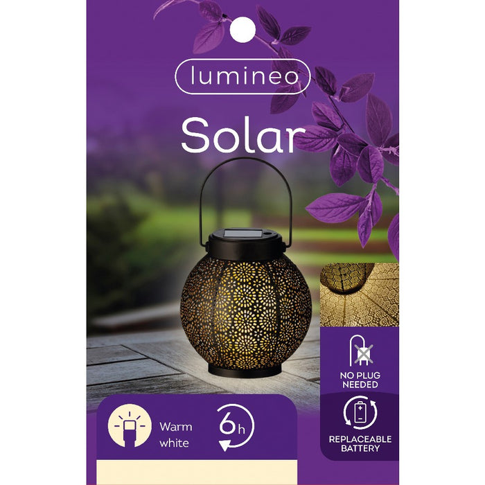 Lumineo Solar Powered LED Lantern, Metal