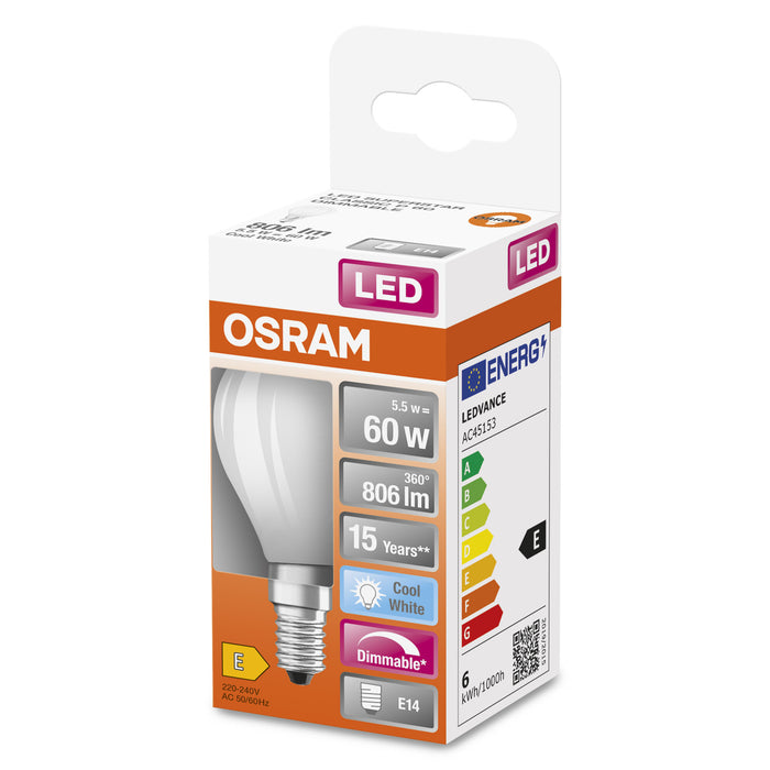 Osram LED SUPERSTSTAR RETROFIT mat DIM CLP 60 5W 840 E14