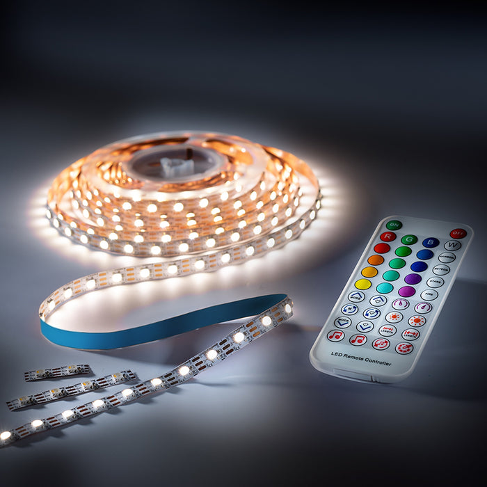 iFlex300 ECO LED strip set, RGBW, 300 LEDs, 5m, 5V, R2R, IR remote