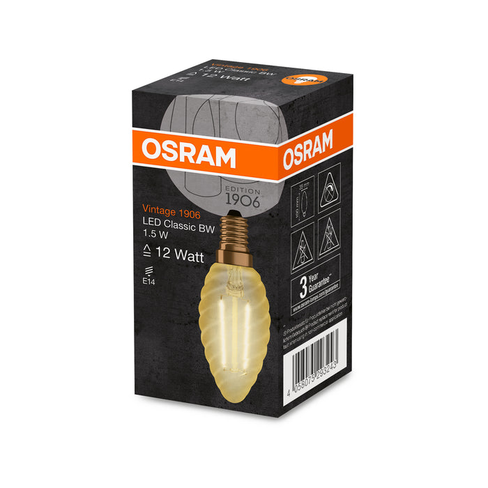 Osram LED VINTAGE 1906 CLBW GOLD12 non-dim 1.5W 824 E14