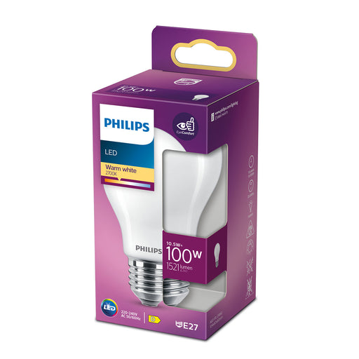 Philips Classic LED-Lampe 10,5-100W E27 827 matt pic2