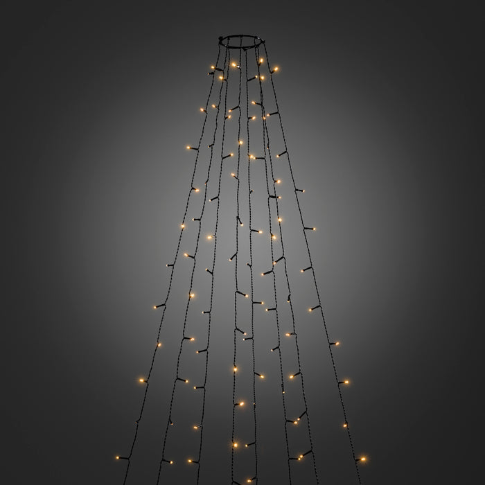 Konstsmide LED-Baummantel, bernsteinfarben, 8 Stränge, mit Glimmereffekt pic3
