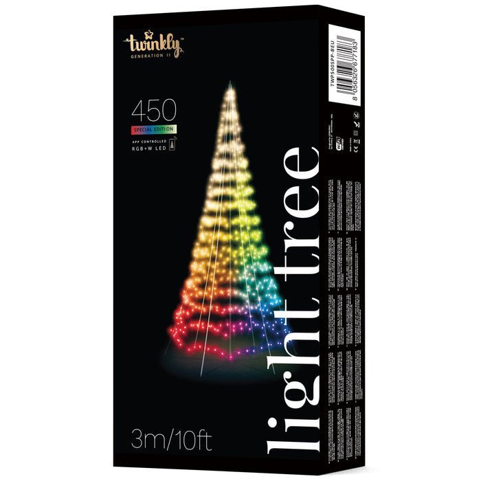 Twinkly LED-Weihnachtsbaum, RGB+W, IP44, appgesteuert, 450 LEDs, 3m pic3 40548