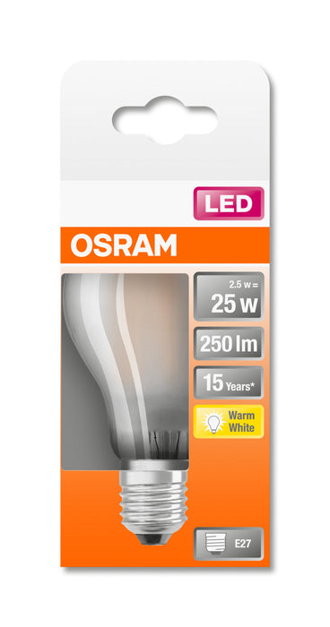 Osram LED STAR RETROFIT matt CLA 25 2,5W 827 E27 non-dim pic4