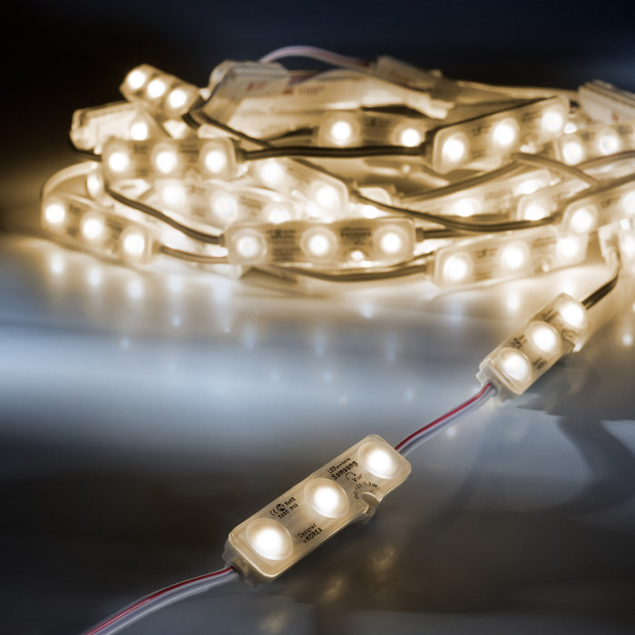 leds.de Wasserdichte LED-Module, 3 LEDs, 12V, IP68, 50 Stück, 2700-3000K pic2 37930