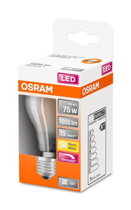 Osram LED SUPERSTAR  RETROFIT matt DIM CLA 75 8,5W 827 E27 pic2