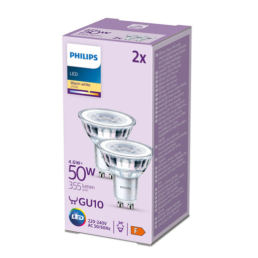 Philips Classic LED-Spot Doppelpack 4,6-50W GU10 827 36° pic2