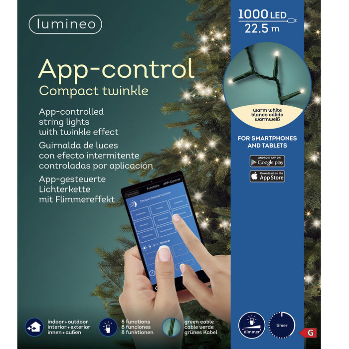 Lumineo LED-Lichterkette Compact, warmweiß, 8 Funktionen, appgesteuert pic5