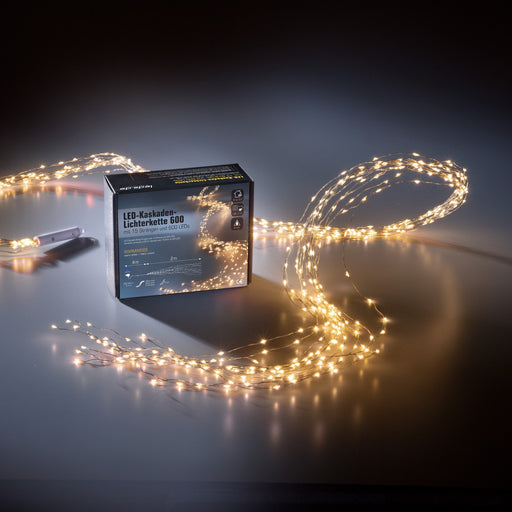 leds.de LED Kaskaden-Lichterkette, 15 Stränge, warmweiß, 2m, 600 LEDs pic2 39546