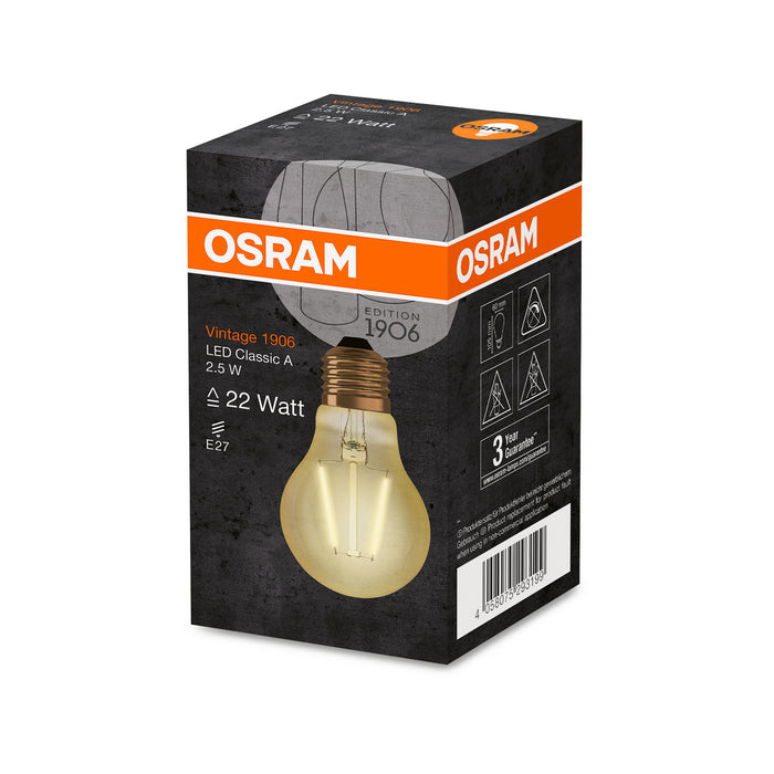 Osram LED VINTAGE 1906 CLA GOLD22 non-dim 2.5W 824 E27
