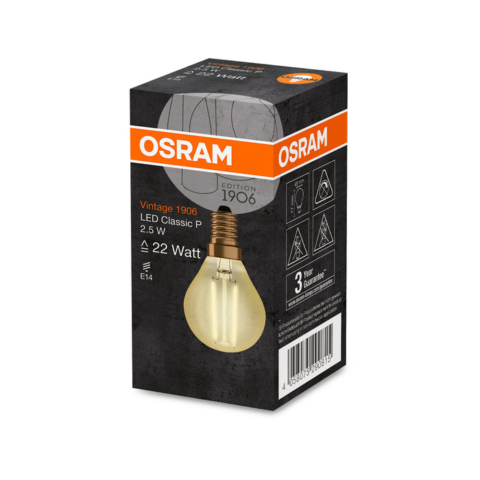 Osram LED VINTAGE 1906 CLP GOLD22 non-dim 2,5W 824 E14 pic3