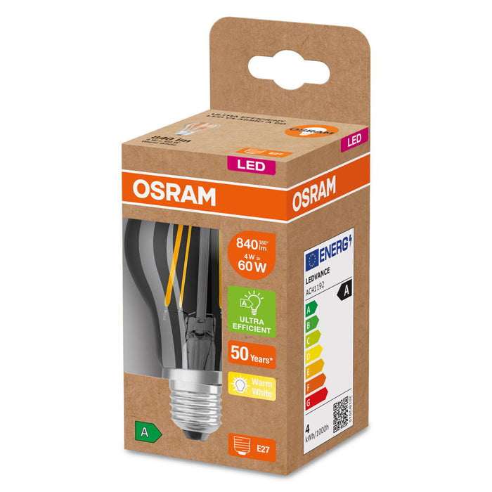 Osram Classic Filament LED-Lampe E27 830 EEK A klar pic5