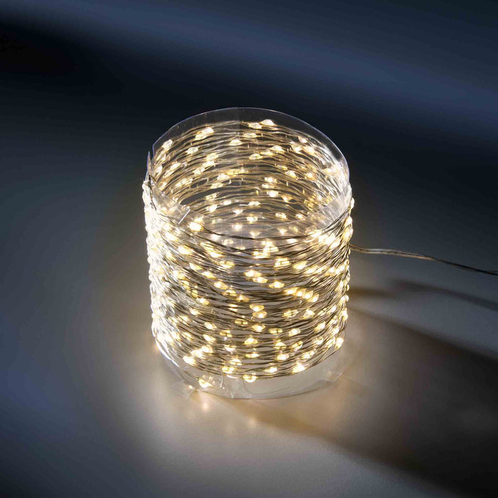 Lumineo LED-Micro-Lichterkette, silber, 9m, 180 LEDs pic3 31289