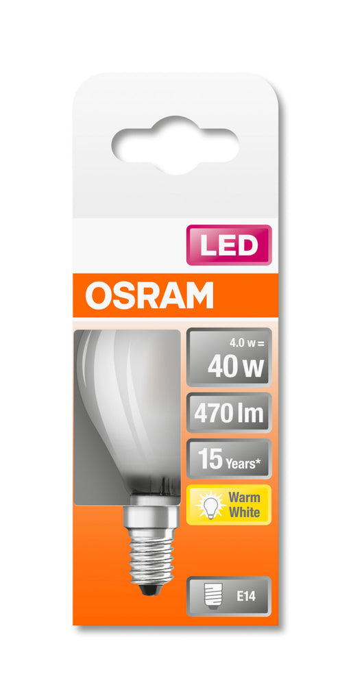Osram LED RETROFIT P40 4W E14 matt non dim pic2