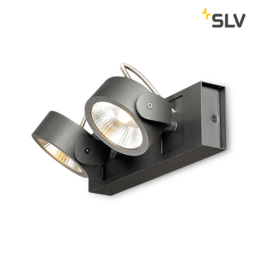 SLV Kalu 60° LED-Wand- und Deckenleuchte, 2-flammig, Schwarz pic2 32245