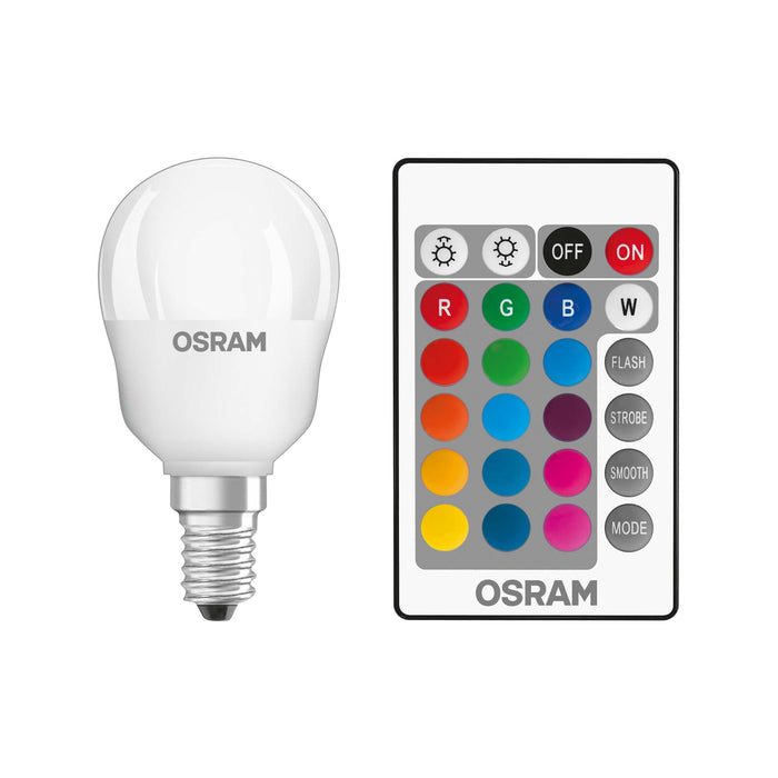 Osram LED STAR+ CL P RGBW E14 25 4,5W remote control 827 36604