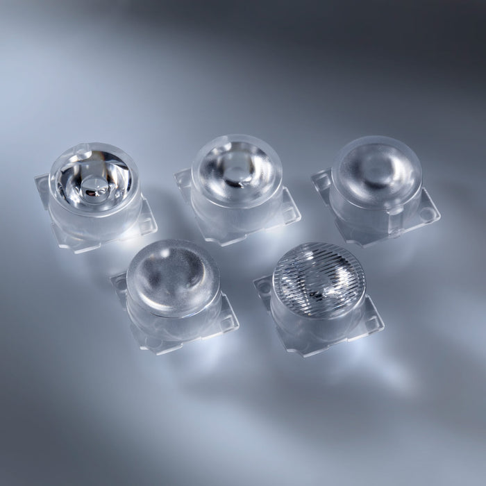 Carclo 10mm LED-Linse, rund, verschiedene Abstrahlwinkel, u. a. optimiert für Nichia, Cree, 9°-32° (enger Abstrahlwinkel), klar 60651