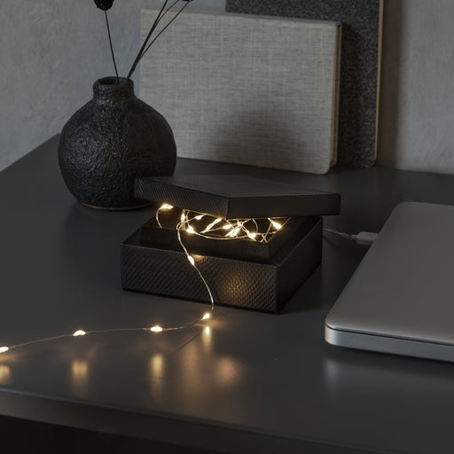 Konstsmide LED Micro-Lichterkette, USB-Anschluss, 100 bernsteinfarbene LEDs, 4,95m, IP20 pic3