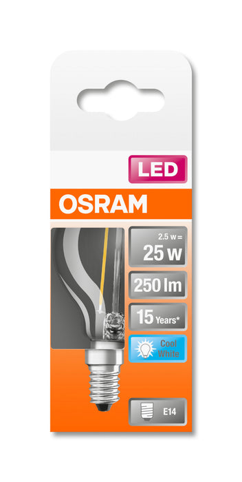Osram LED STAR FILAMENT clear CLP 25 2.5W 840 E14 non-dim