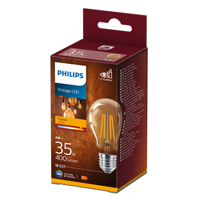 Philips Vintage Filament LED-Lampe Gold 4-35W E27 825 klar pic3