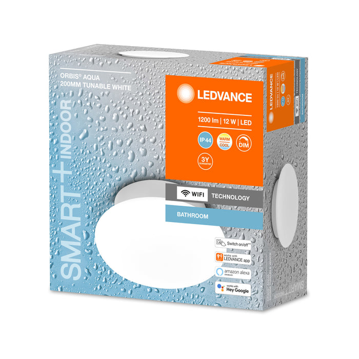LEDVANCE SMART+ WiFi Tunable White LED-Deckenleuchte ORBIS Aqua 200mm IP44 weiß pic3