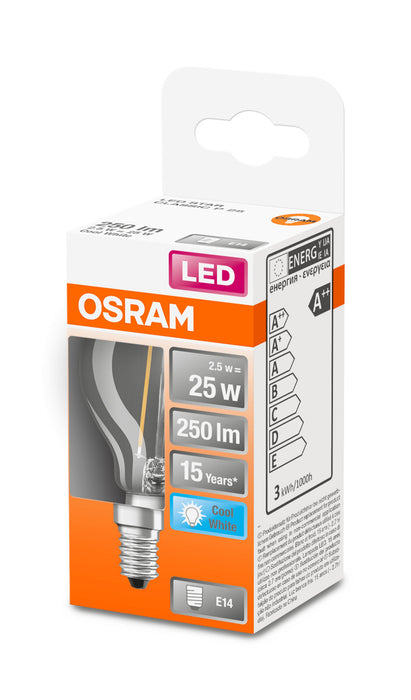 Osram LED STAR FILAMENT clear CLP 25 2.5W 840 E14 non-dim