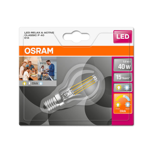 Osram LED STAR+ CLP 40 FILAMENT klar 5W E14 4000K + 2700K pic2