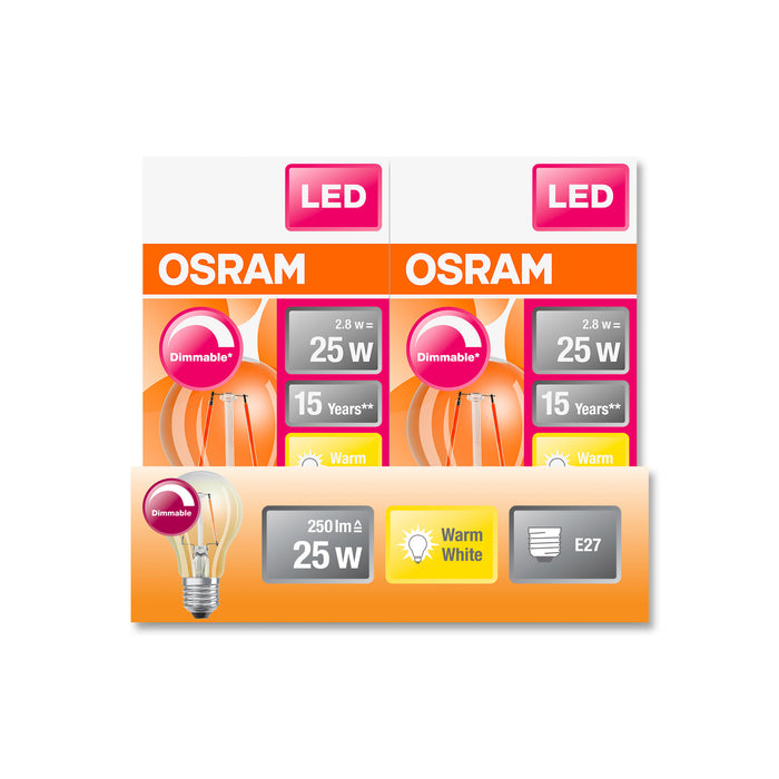 Osram LED SUPERSTAR FILAMENT klar DIM CLA 25 3,3W 827 E27 pic4