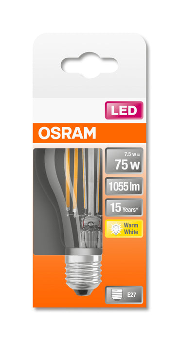 Osram LED RETROFIT A75 8W E27 klar non dim pic4