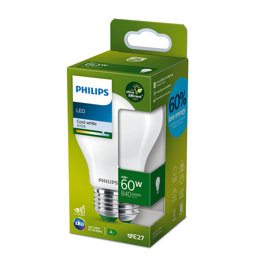 Philips Classic Filament LED-Lampe 4-60W E27 840 EEK A matt pic2