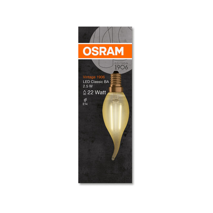 Osram LED VINTAGE 1906 CLBA GOLD22 non-dim 2.5W 824 E14