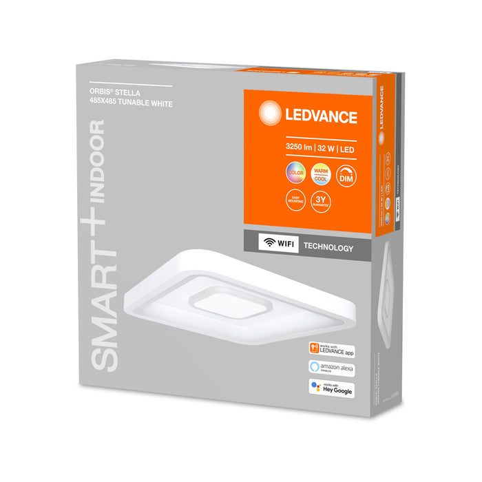 LEDVANCE SMART+ WiFi Tunable White RGB LED-Deckenleuchte ORBIS Stella 485x485mm weiß pic2