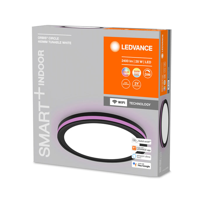 LEDVANCE SMART+ WiFi Tunable White RGB LED-Deckenleuchte ORBIS Circle 460mm schwarz pic3