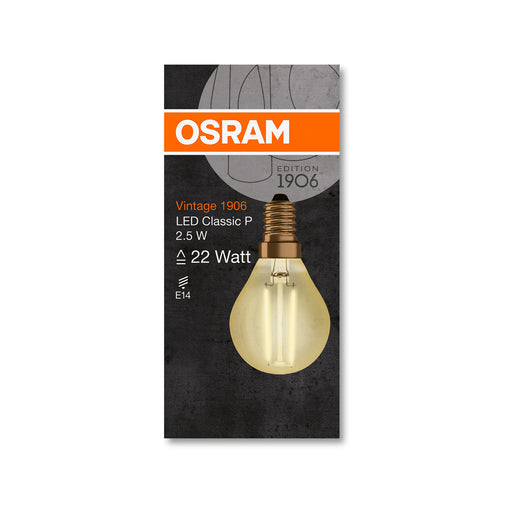 Osram LED VINTAGE 1906 CLP GOLD22 non-dim 2,5W 824 E14 pic2
