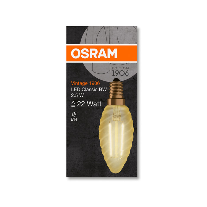 Osram LED VINTAGE 1906 CLBW GOLD22 non-dim 2.5W 824 E14